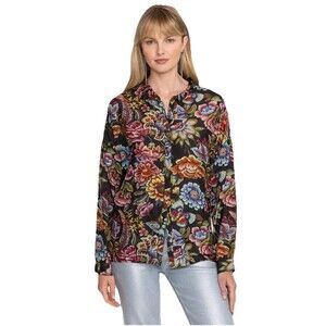 Johnny Was Sz XL The Audrey Oversized Silk Blouse NWT